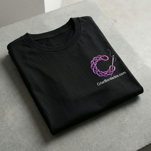 Camiseta Preta CriarBordados.com